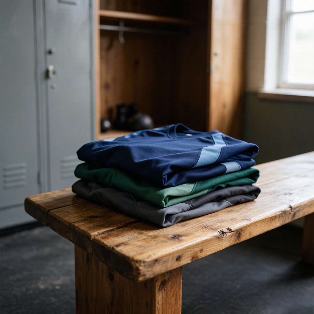 Folded jersey stack